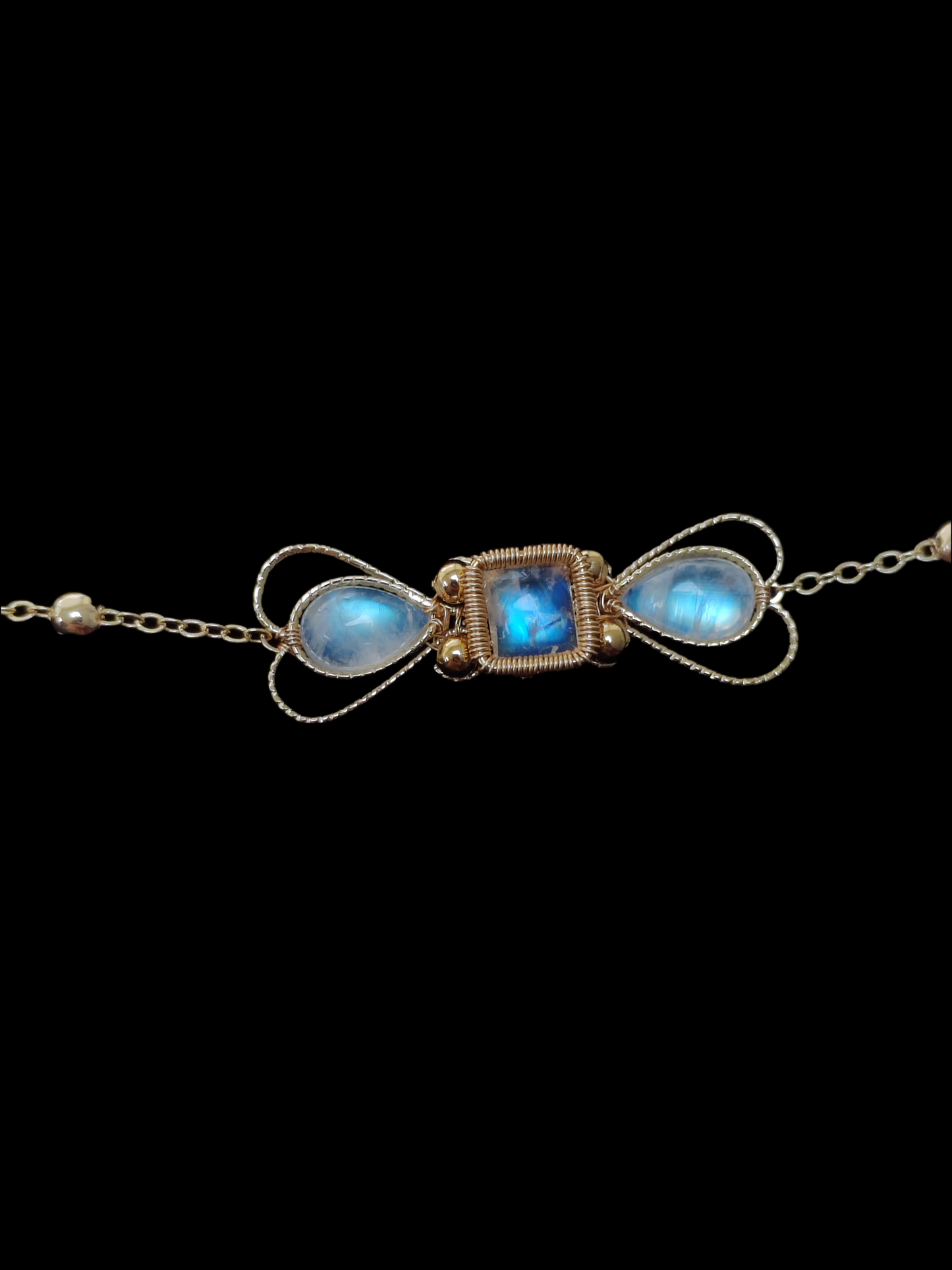 Handmade Moonstone Bracelet / Wire Wrapped Jewelry