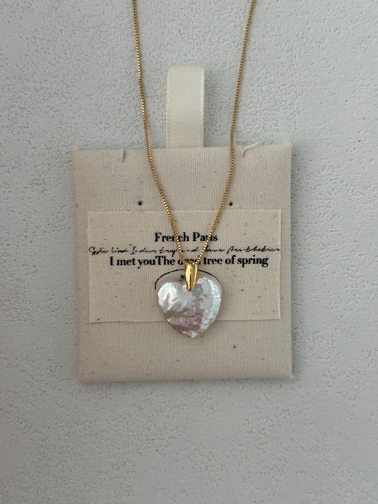 Heart-Shaped Pearl S925 Sterling Sliver Necklace Natural Baroque Pearl Necklace Anniversary Gift Handmade Pendant