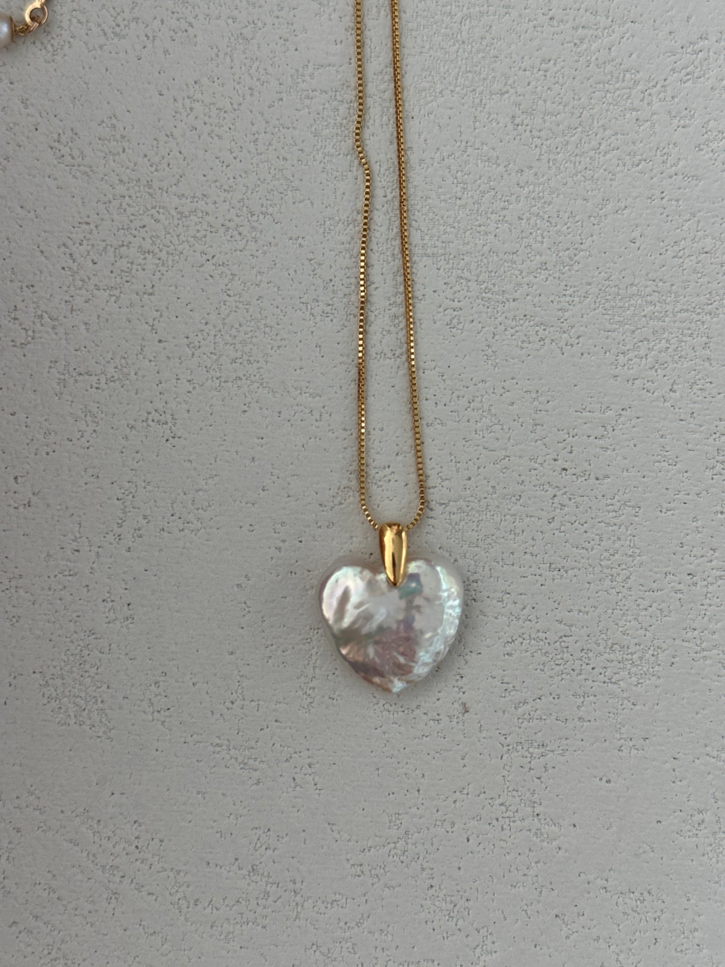 Heart-Shaped Pearl S925 Sterling Sliver Necklace Natural Baroque Pearl Necklace Anniversary Gift Handmade Pendant