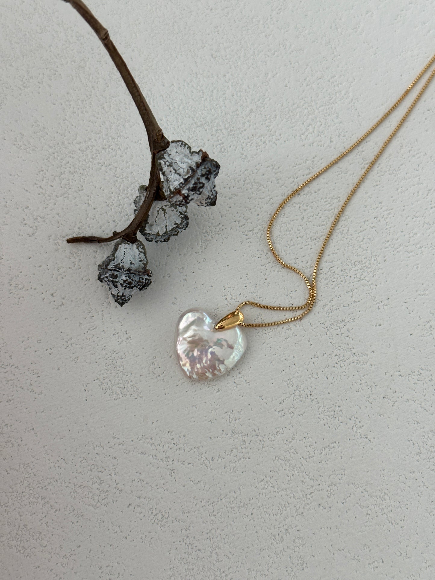 Heart-Shaped Pearl S925 Sterling Sliver Necklace Natural Baroque Pearl Necklace Anniversary Gift Handmade Pendant
