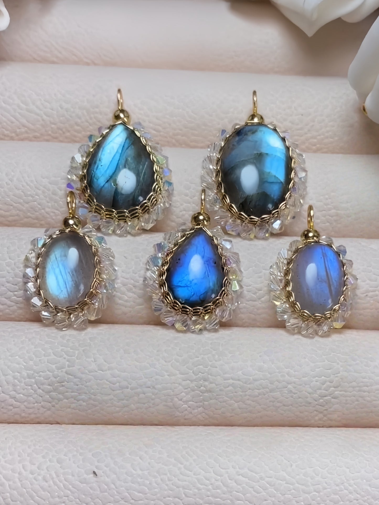 Handmade Labradorite Pendant Necklace, Wire Wrapped Boho Jewelry, August Birthstone